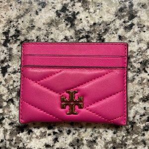 Tory Burch Quilted Magenta Card Holder